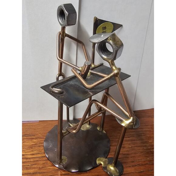 Vtg Metal Art 19th Hole Bartend Nuts Signed Rock Creek Metalcraft Gift USA Made - Picture 5 of 8